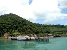 Arriving to the ferry pier on Koh Chang
