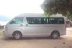 The minibuses used for Koh Chang to Bangkok, Pattaya and Koh Samet are modern 10 seater Toyotas